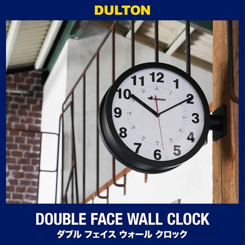 ダルトン Dulton ダブルフェイス ウォール クロ 80mm 幅445mm 奥行130mm S82429BK_1