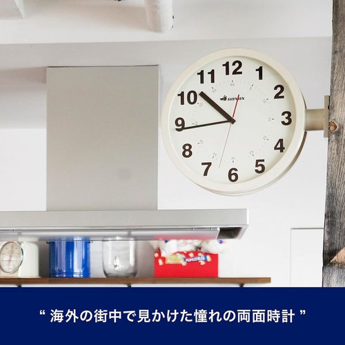 ダルトン Dulton ダブルフェイス ウォール クロ 80mm 幅445mm 奥行130mm S82429BK_2