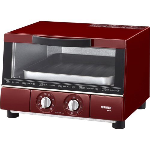 タイガー魔法瓶 TIGER オーブントースター うまパ スター トリプルヒーター設計 レッド KAE-G13NR
