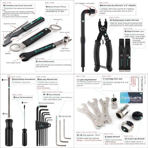 CYCLISTS 自転車専用工具セット 23点セット ス付き 自転車 組立て