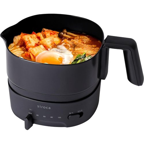 シロカ おりょうりケトル ちょいなべ リニューアルモデ 温度調整／容量1L／電気ケトル SK-M251 ブラック