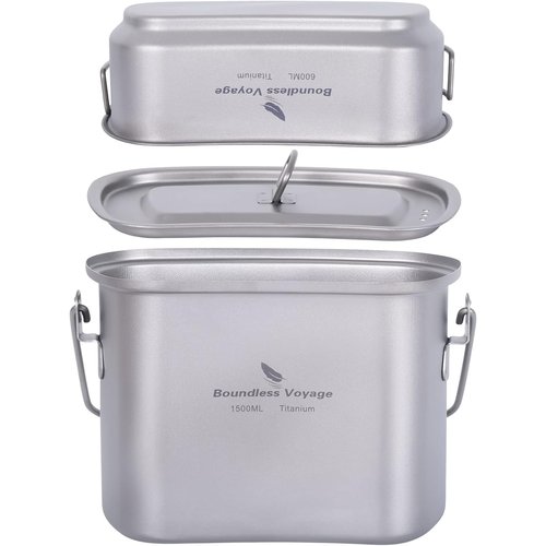 Boundless Voyage チタン ハンゴウ 飯 ウトドア キャンプ クッカー メスキット Ti2059C