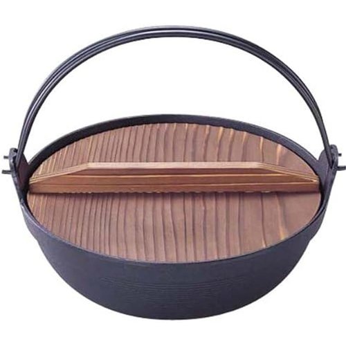 岩鋳 Iwachu ふる里鍋 深型24 黒焼付 内径23.5cm IH対応 南部鉄器 21009