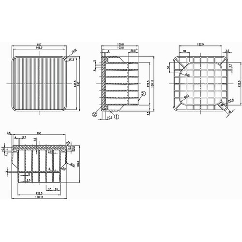 洗濯機台 かさ上げ用 イージースタンド 一般用／高さ105mm Ｄ105