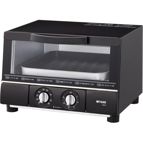 タイガー魔法瓶 TIGER オーブントースター うまパ トリプルヒーター設計 マットブラック KAE-G13NK