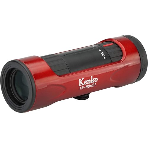Kenko 単眼鏡 ウルトラビューI 15〜50×21 5〜50倍 21mm口径 ズーム式 レッド 429075