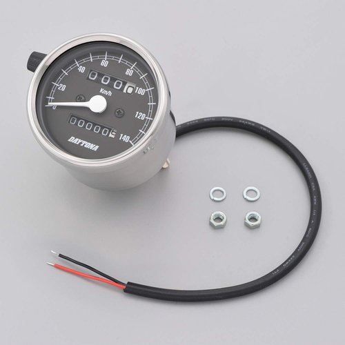 デイトナ Daytona バイク用 機械式 スピードメ ／ホワイトLED φ60