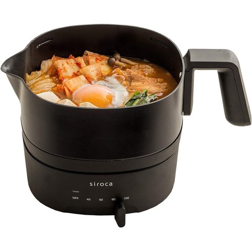 シロカ おりょうりケトル ちょいなべ リニューアルモデ 調整機能／容量1L／電気ケトル SK-M153 ブラック