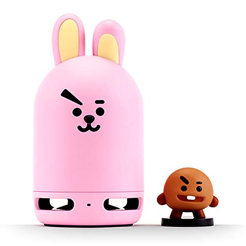 BT21 Friends Duo Bluetooth公式ポータブルスピーカー&amp;フィギュアセット 自宅 アウトドア 旅行用 ピンク