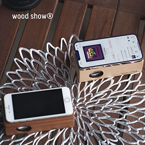 置くだけ スピーカー スマートフォン 木製 スマホ音楽スピーカースマホ音楽プレーヤー スマホ音を拡張 ポータブルスピーカー bluetooth接続不要 携帯やmp3を置くだけで音を増幅 スマホ 音を拡張スピーカー (けやき木目)_3