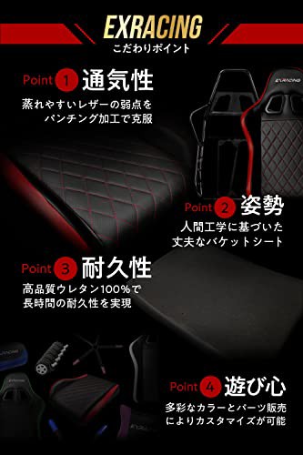 国内メーカーEXRACING ゲーミングチェア オフィスチェア 人間工学に