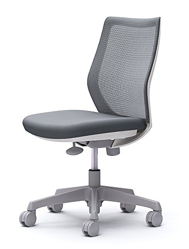 オカムラ オフィスチェア CG-M 肘なし メッシュタイプ ホワイトフレーム グレー CG11WR-FZK2 チェアのみ