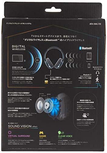 audio-technica デジタルワイヤレスヘッドホンシステム Bluetooth ハイレゾ音源対応 ATH-DWL770 ブラック