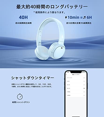 Edifier WH500 ワイヤレスヘッドホン 最大40時間再生 Bluetooth5.2