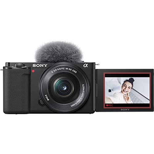 ソニー/水晶体取り替えっこ式/Vlog用写真器/VLOGCAM/ZV-E10 / パワーズームレンズキット(同梱水晶体:SELP1650) / 気流映写幕嘱する/黒いこと/ZV-E10L B