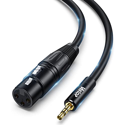 Veetop xlr 3.5mm 変換，3.5mm to XLR (メス) マイクケーブル 3.5mm