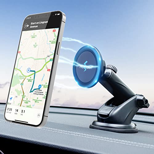 PROfezzion MagSafe スマホホルダー 車載 [ ゲル吸盤 ＆ エアコン吹き出し口式 ] 伸縮アーム 車載ホルダー 超磁力 車用 Magsafe対応 マグネット マグセーフ スタンド 片手操作 iPhone 14 Plusの通販は 6,800円