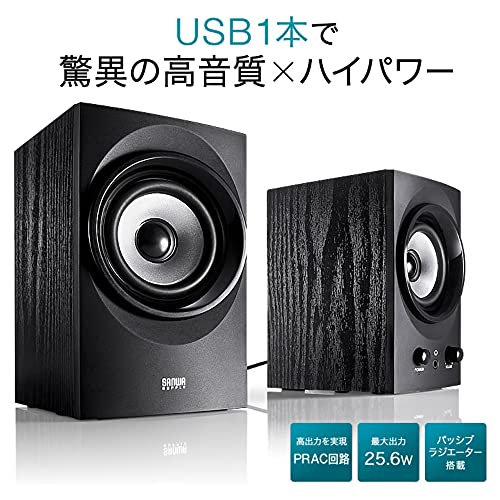 サンワサプライ ハイパワーUSBスピーカー ブラック MM-SPU9BKN 代引不可 美品サンワサプライ ハイパワーUSBスピーカー MM-SPU9BK SANWA