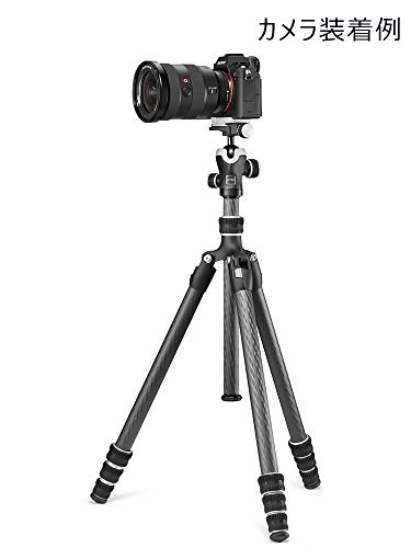 Gitzo 三脚 トラベラーα 1型 カーボン 4段 ボール雲台キット ソニーα7、α9専用プレート付属 ブラック全伸高165cm/伸高141cm/最低高23.5cm GK1545TA_2