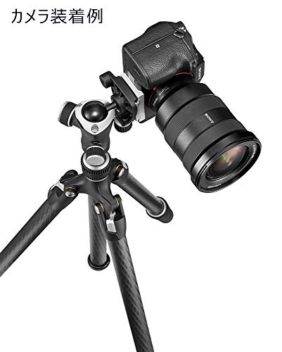 Gitzo 三脚 トラベラーα 1型 カーボン 4段 ボール雲台キット ソニーα7、α9専用プレート付属 ブラック全伸高165cm/伸高141cm/最低高23.5cm GK1545TA_3