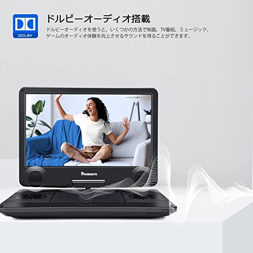 NAVISKAUTO ポータブルブルーレイプレーヤー HDMI入力 スマホ同期 HDMI