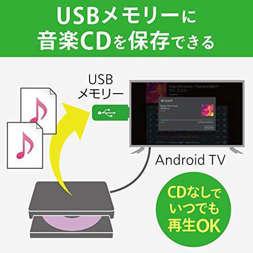 アイオーデータ Android TV対応 外付けポータブル DVRP-U8ATV