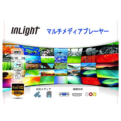InLightメディアプレーヤー 2022年の最新のアップグレード最大3840*2160p 30fps解像度 HDMI・AVコンポジット接続 MP4・FLV・MOV対応 USBメモリ・SDカード対応 写真や動画をテレビで再生_3