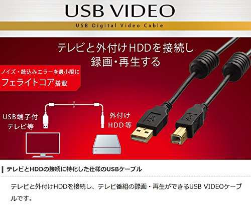 エレコム AVケーブル TV-HDD用 A-Bケーブル USB2.0 2.0m