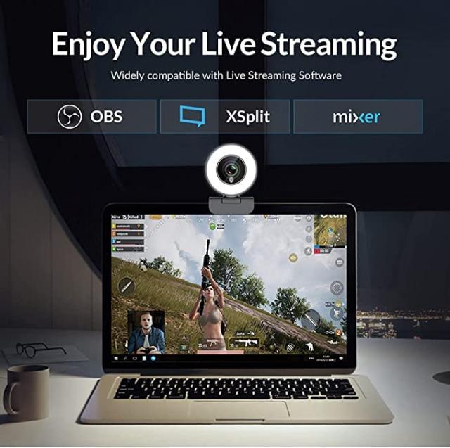 Angetube webカメラ 1080P ストリーミング ウェブカメラ マイクと調整