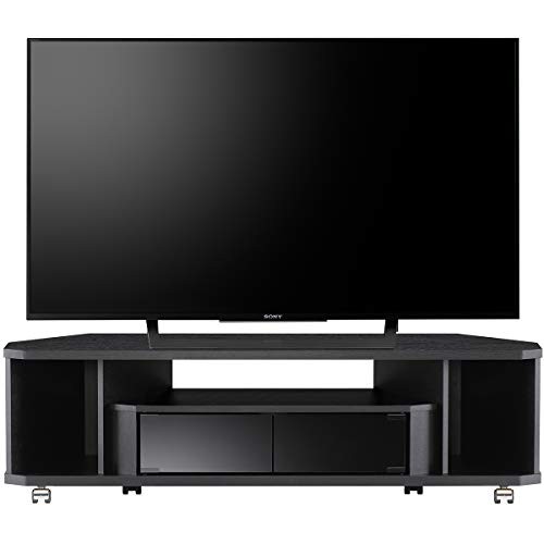 朝日木材加工 テレビ台 Nook 52型 幅120cm ブラック キャスター付き コーナー対応 NOA-1200AV-BK