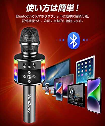 Bluetooth カラオケ マイク エコー 伴奏　Android/iPhone