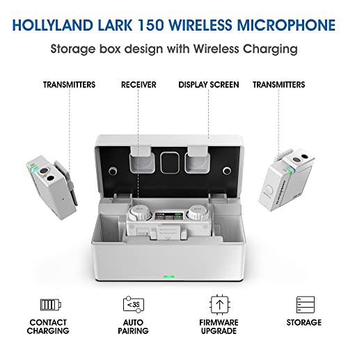 Hollyland Lark 150 ワイヤレス マイク スマホ外付けマイク ピンマイク