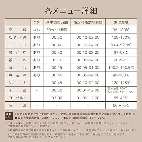 life_mart 炊飯器 料理も出来る 3.5合×2 ホームダブルインナー