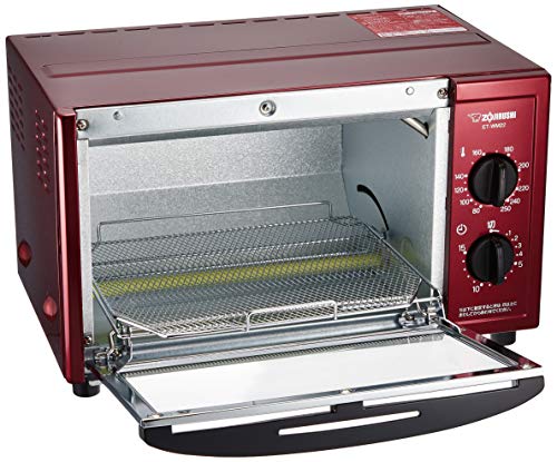 象印 トースター オーブントースター こんがり倶楽部 80~250℃温度調整機能付き 2枚焼き サイズ約40×28×23.5cm メタリックレッド ET-WM22-RM