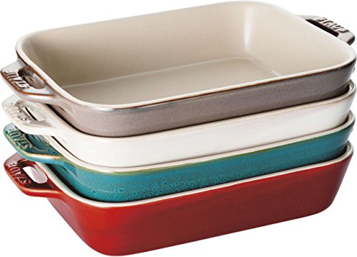 staub ストウブ 「 レクタンギュラー ディッシュ ターコイズ 20×16cm