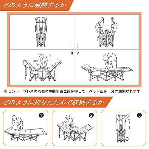 ATORPOK 簡易ベッド コット 折り畳み式ベッド 折りたたみベッド こっと