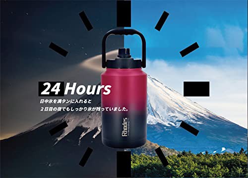 ステンレスボトル,4L水筒, 氷 水筒,大容量 水筒,キャンプ 水筒,ウォーターボトル, 保冷性 直飲み おしゃれ 直飲み 真空断熱炭酸ボトル,漏