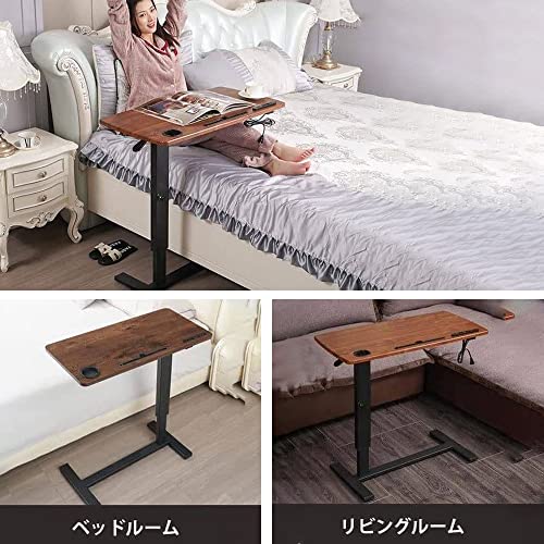 サイドテーブル ベッドサイドテーブル おしゃれ キャスター付き サイド テーブル 北欧 昇降 パソコン pc 高さ調節 昇降式テーブル コンパクトナイトテーブル 勉強机 ソファサイドテーブル 昇降デスク 介護用テーブル ベッド 在宅 自宅の通販は