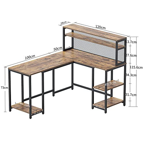 CubiCubi L字デスク 幅150cm 奥行き121cm パソコンデスク オフィス