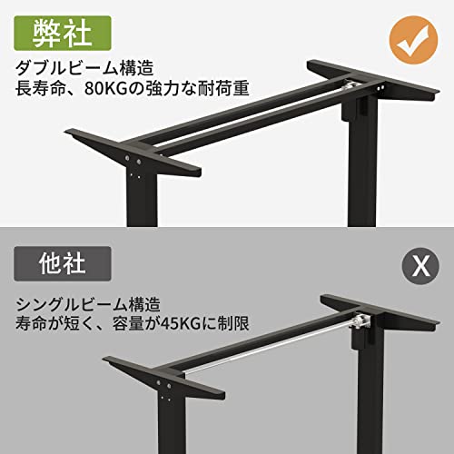 デスク 電動式 パソコンデスクRadlove ゲーミングデスク 机 電動昇降式スタンディングデスク パソコンラック PCデスク つくえ pcデスク 高さ調節可能 高さ調節メモリー機能付き 幅110CM×奥行60CM 高さ 71~117CM_4