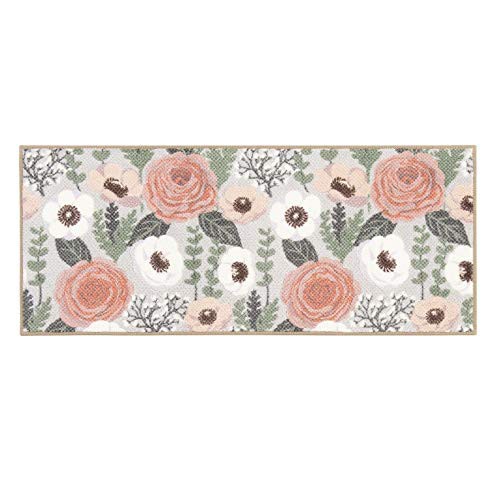 センコー S.D.S プランデフル キッチンマット 約50× 120cm グレージュ 花柄 抗菌 防臭 日本製 32741の通販は