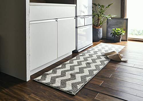 イケヒコ キッチンマット ウェイク グレー 約65×270cm 滑りにくい 洗える 北欧 #2036059の通販は