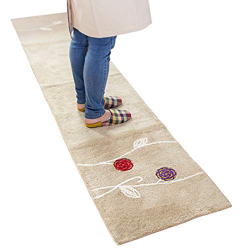 オカ エトフ キッチンマット 約50×240cm (ベージュ)