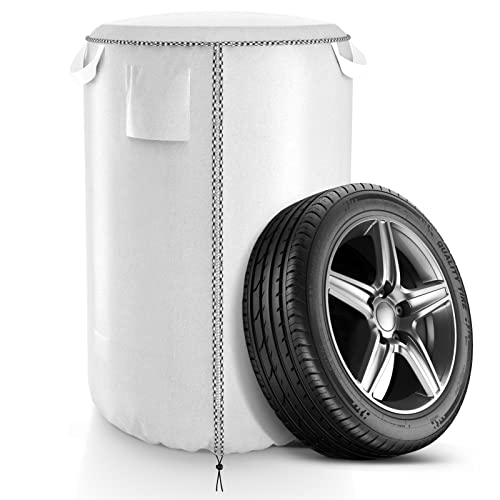 SDAVO タイヤカバー 屋外 防水 タイヤ保管 タイヤ 4本 收 幅73 cm×高さ110 cmアップグレード取っ手と側面換気付き タイヤ収納カバー 420D 厚手 タイヤ保管袋 普通自動車用 汚れ防止 劣化を防ぐ 雨よけカバー 紫外