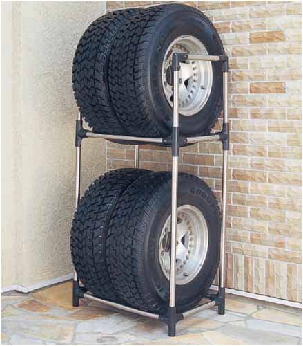 アイリスオーヤマ タイヤラック ステンレス RV車幅71×奥行45×高さ144 耐荷重 120kg KSL-710 ブラック_1