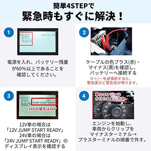 BEAST POWER EVO ジャンプスターター 24V 12V 対応 兼用 42000mAh 1500A 大容量 大型トラック 重機 車 トラック ガソリン車 ディーゼル車