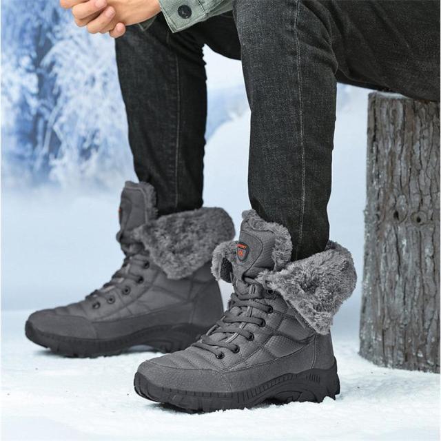 ムートンブーツ ロングブーツ メンズ 裏起毛 作業用 スキー ワーク