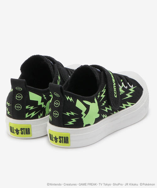 converse コンバース CHILD ALL STAR LIGHT POKEMON V-1 OX キッズ ポケモンシューズ(チャイルドオールスターライトポケモンV-1OX) 37301820 ブラックの通販は