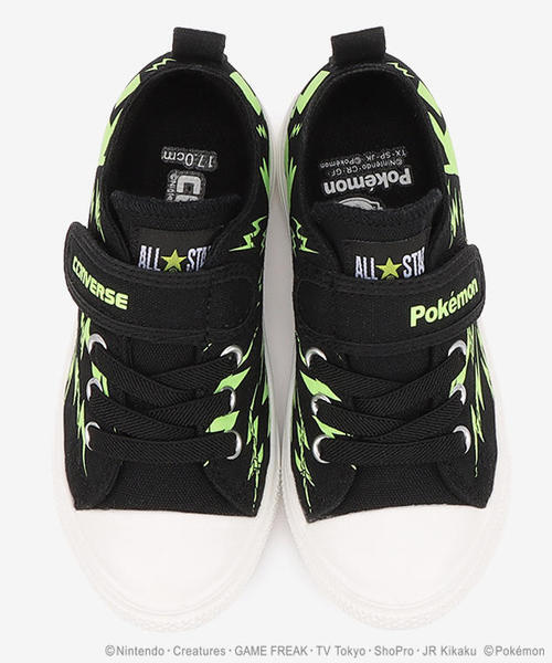 converse コンバース CHILD ALL STAR LIGHT POKEMON V-1 OX キッズ ポケモンシューズ(チャイルドオールスターライトポケモンV-1OX) 37301820 ブラックの通販は