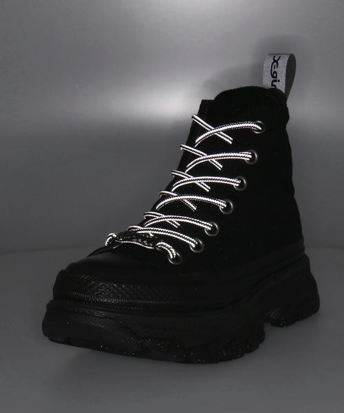 converse コンバース ALL STAR R X-GIRL TREKWAVE HI レディース厚底スニーカー ハイカット(オールスターRエックスガールトレックウエーブHI)  1SD417 ブラック ハイカットスニーカー